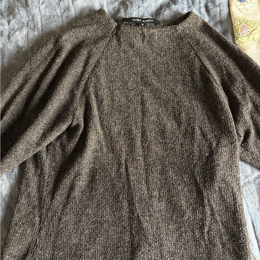 Karen Martini Metallic Textured Top – Size 6